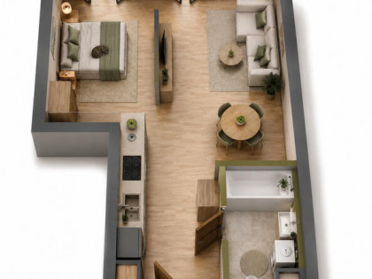 Kawalerka 38 m² | pietro 1 | nowe | Praga-Płn.