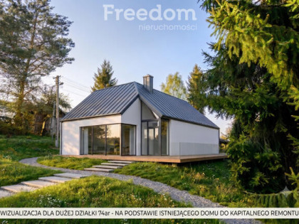 Drewniany dom z dużą działką – Dylągówka