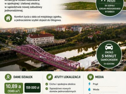 Działka budowlana 10,89 a | Serby, ul. Słowicza