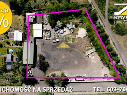 DZIAŁKA PRZEMYSŁOWA  Z BUDYNKAMI PRZY GRANICY