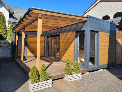Dom modułowy 35m2 + taras i pergola 16,13m2 !! DOSTĘPNY \
