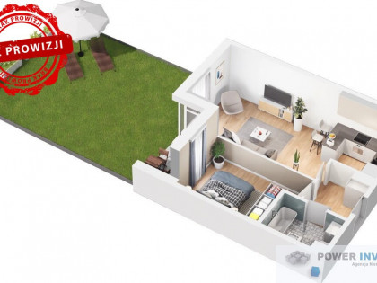 Będzin | 2 pokoje z ogrodem 51 m² | Bez PCC