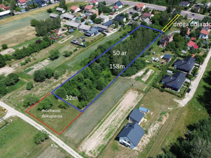Działka budowlana 5000 m², media, asfalt, podział