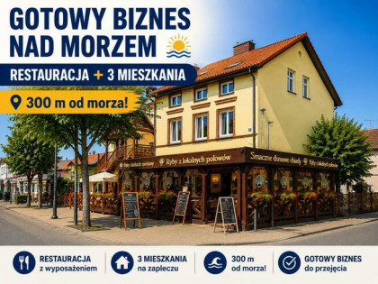 Dochodowa restauracja 250 m od plaży  Darłówko Zachodnie  Gotowy biznes
