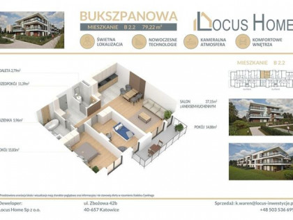 Mieszkanie 3-pokojowe Katowice ulica Bukszpanowa