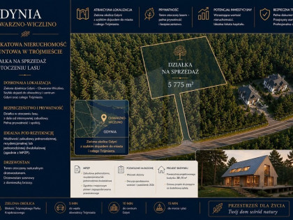 Gdynia Wiczlino | działka pod rezydencję w lesie