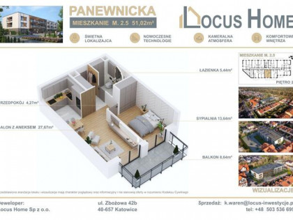 PROMOCJA 2-pokojowe mieszkanie z balkonem M 2.5