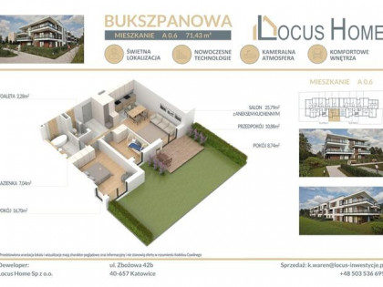 Mieszkanie 3-pokojowe Katowice ulica Bukszpanowa