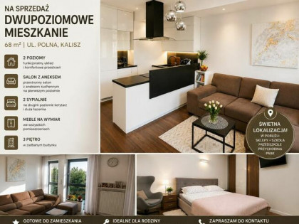 Mieszkanie dwupoziomowe Polna 28, Kalisz 68m.