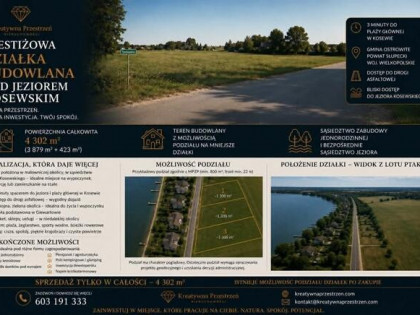 Działka budowlana nad j powidzkim Kosewo