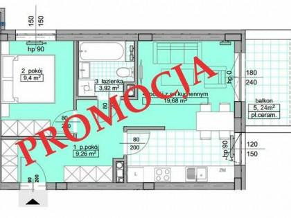 2 pokoje 42,31m2 / DEWELOPERSKI gotowe