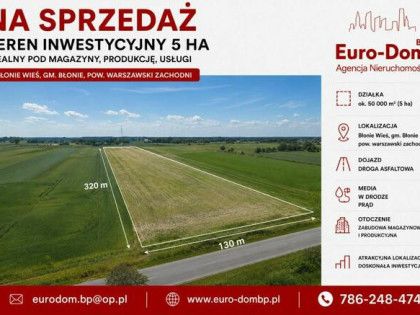 Teren pod magazyny 5ha Błonie