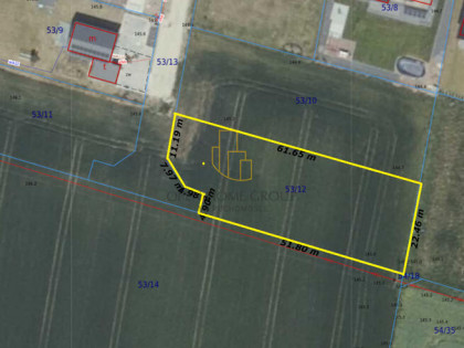Tyniec Mały, działka budowlana 1231 m2, media