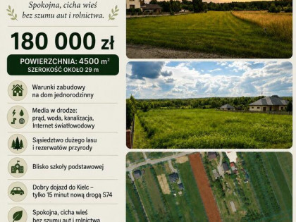 Piękna działka budowlana z WZ, blisko lasu na południowym zb