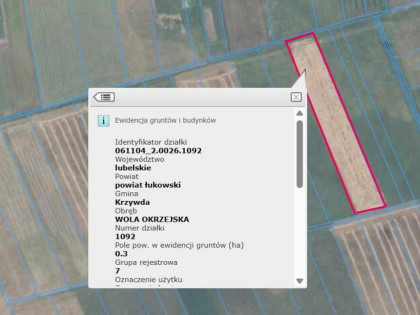 Łąka 0,30 ha koszona dobrze utrzymana na sprzedaż