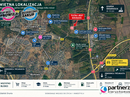 Działka Gdańsk Maćkowy ul. Ireny Kosmowskiej