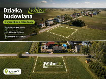 Działka 1013 m2 z warunkami zabudowy - Lubiecz