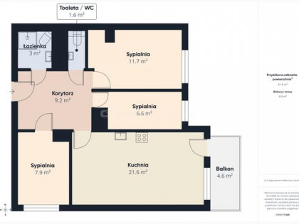 64,29 m², 4 pokoje, balkon, piwnica - Bolesławiec.