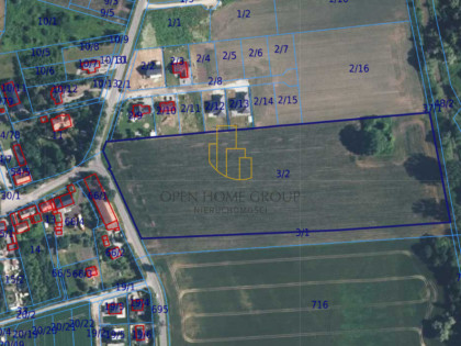Szukalice, działka budowlana 43100 m2, media