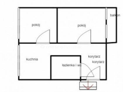 TEOFILÓW-mieszkanie na trzecim piętrze 45 m2