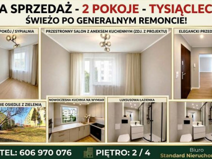 Dwupokojowe po remoncie 2 piętro w dzielnicy Tysiąclecie