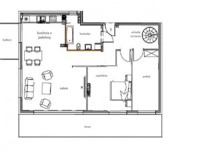 Apartament z tarasem na dachu w Gdyni Redłowie