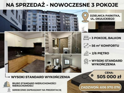 Trzypokojowe na 2 piętrze w dzielnicy Parkitka