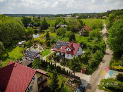 Borowe, dom z dużym tarasem, własnym stawem