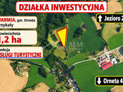 Działka inwestycyjna (turystyka) 1,2ha na Warmii
