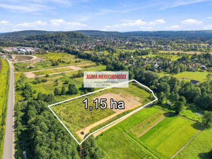 działka przemysłowa 1,15 ha PnB hali 2100 m2 MPZP
