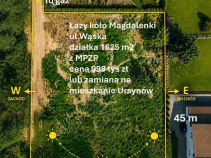 Działka budowlana Łazy gm. Lesznowola, Wąska