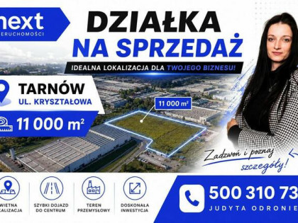 Działka inwestycyjna 1, ha- Tarnów ul.Kryształowa