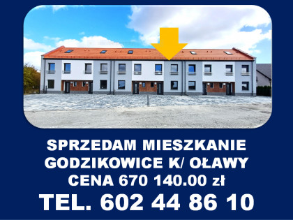 Mieszkanie 5 pokoi sprzedam Godzikowice k/Oławy stan deweloperski