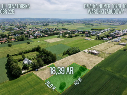 Działka 18,39a / WZ na 2 domy - Senatorska Rzeszów