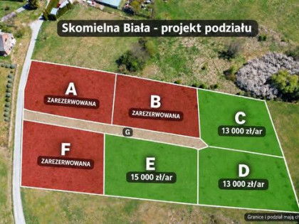 Działka budowlana Skomielna Biała gm. Lubień