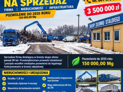 Sprzedam firmę skup złomu na sprzedaż-nieruchomość