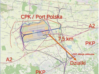 Dzialka budowlana 7km od CPK - Port Polka, blisko PKP okazja