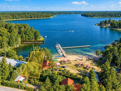 Mazury, Orzysz – 1,07 ha przy jeziorze i plaży | hotel SPA