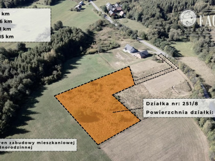 Łosie, działka budowlana 61,67 a, 1192S