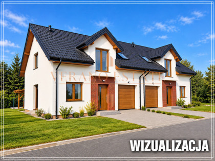 Nowy bliźniak 138 m² | 400 m² działki | Garaż | Wiśniewo
