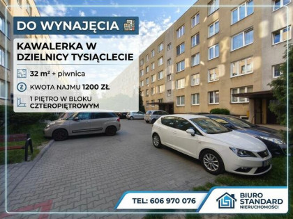 Kawalerka na 1 piętrze w dzielnicy Tysiąclecie