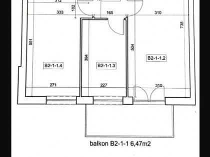 3 pokoje 58,29m² | 1 piętro, garaż komórka balkon