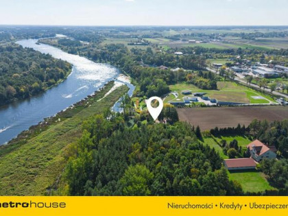 Działka 2032 m² z domem z bali  Widok na Narew