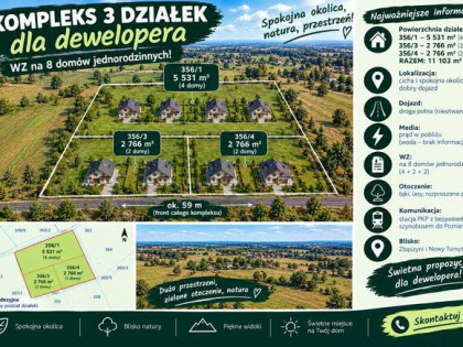WZ na 8 domów na 3 działkach (razem 1,11 ha) gm. ZBĄSZYŃ
