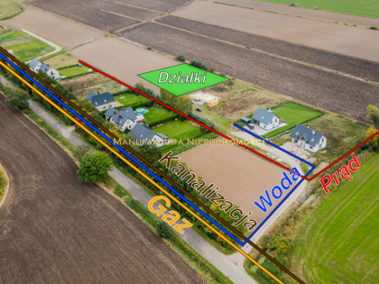 Działki budowlane w Suchym Dębie | Prąd i woda w drodze