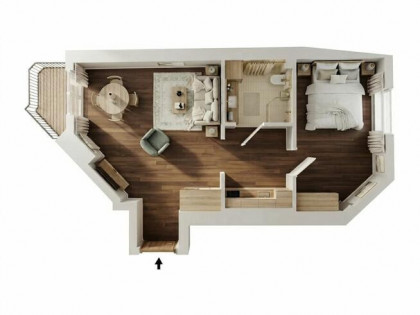 Mieszkanie 2-pokojowe z balkonem, 42,91 m2, na Kazimierzu