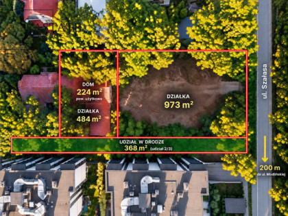Działki 973 m² + 484 m² z domem/Pełne media/Dojazd z dwóch stron/mpzp