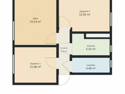 3 pokoje, 53,4 m², ogródek | Bezczynszowe | Zwierzęta mile w