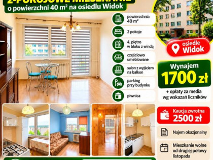 Wynajmę 2-pokojowe mieszkanie – oś.Widok,Kalisz