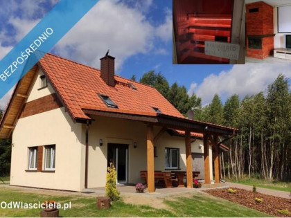 Dom wolnostojący 123m2 z sauną, nad jeziorem i przy lesie z piękną działką 3000m2
